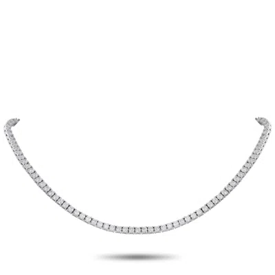 Lb Exclusive 18k White Gold 10.41ct Diamond Tennis Necklace Mf01-063025