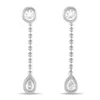 Lb Exclusive 18k White Gold 1.06ct Diamond Dangle Earrings Aer-19383 In White