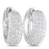 Lb Exclusive 18k White Gold 1.0ct Diamond Huggie Earrings Mf12-081925 In White