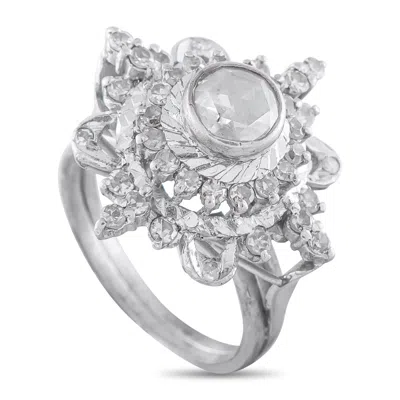 Lb Exclusive 18k White Gold 1.0ct Diamond Ring Mf29-050426 In Silver