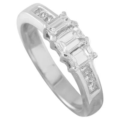 Pre-owned Lb Exclusive 18k White Gold 1.0ct Diamond Ring Mf35-070126