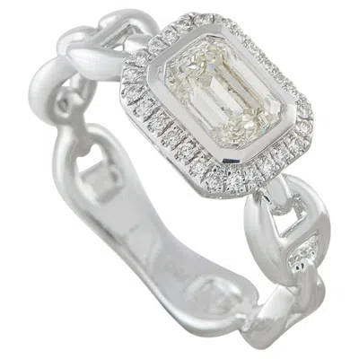 Pre-owned Lb Exclusive 18k White Gold 1.15ct Diamond Ring Alr-20063
