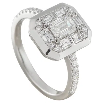 Pre-owned Lb Exclusive 18k White Gold 1.16ct Diamond Ring Alb-19915