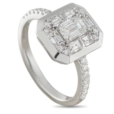 Lb Exclusive 18k White Gold 1.16ct Diamond Ring Alb-19915 In Metallic