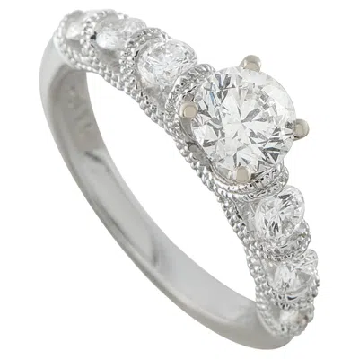Pre-owned Lb Exclusive 18k White Gold 1.17ct Diamond Ring Mf19-070126