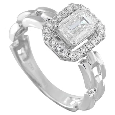 Pre-owned Lb Exclusive 18k White Gold 1.25ct Diamond Ring Alr-20068