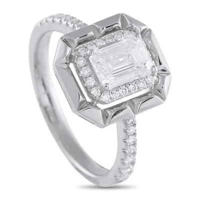 Lb Exclusive 18k White Gold 1.27 Ct Diamond Ring Alr-20064 In Metallic