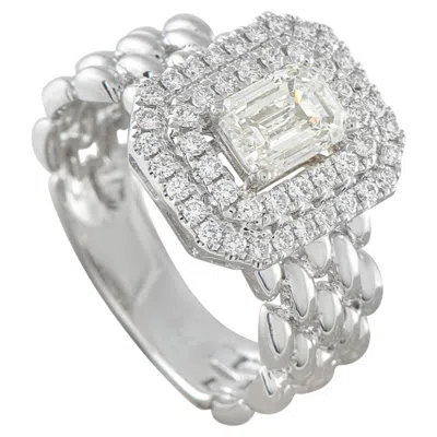 Pre-owned Lb Exclusive 18k White Gold 1.30ct Diamond Ring Alr-20067