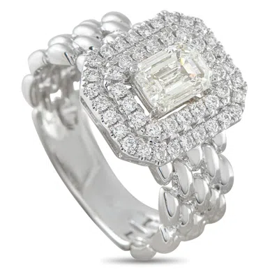 Lb Exclusive 18k White Gold 1.30ct Diamond Ring Alr-20067 In Metallic