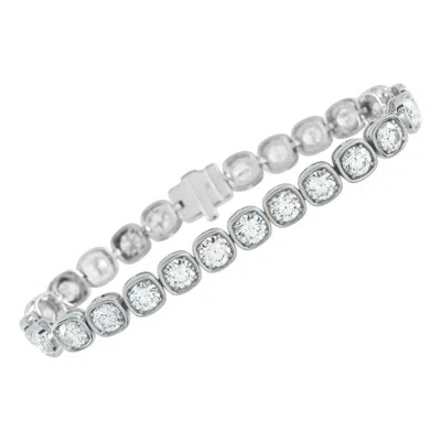 Pre-owned Lb Exclusive 18k White Gold 13.40ct Diamond Bracelet Alb-19299-1