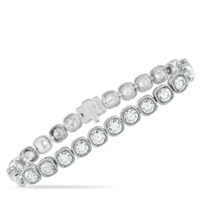 Lb Exclusive 18k White Gold 13.40ct Diamond Bracelet Alb-19299-1 In Transparent