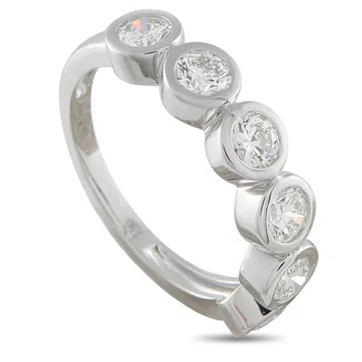 Lb Exclusive 18k White Gold 1.35 Ct Round Diamond Six-stone Ring Alr-20128-1 In Metallic