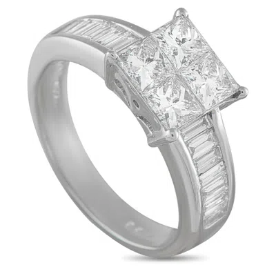 Lb Exclusive 18k White Gold 1.44ct Diamond Ring Mf60-101625 In Metallic