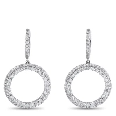 Lb Exclusive 18k White Gold 1.50ct Diamond Earrings Aer-16710 In Metallic