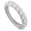 Lb Exclusive 18k White Gold 1.52ct Diamond Half-eternity Band Ring Mf06-111925 In Metallic