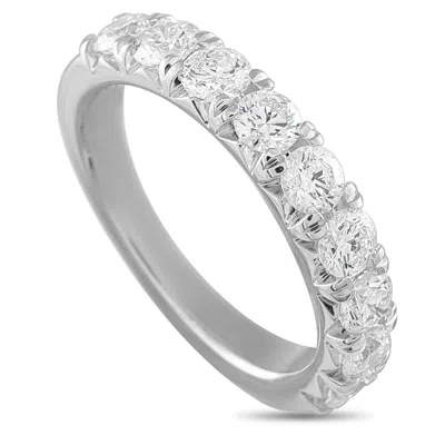 Lb Exclusive 18k White Gold 1.52ct Diamond Half-eternity Band Ring Mf06-111925 In Metallic