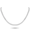 Lb Exclusive 18k White Gold 15.60ct Diamond Necklace Ank-20160-3 In Metallic