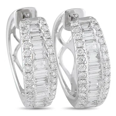 Lb Exclusive 18k White Gold 1.65ct Diamond Earrings Aer-20566 In Metallic