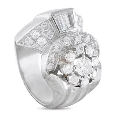 Lb Exclusive 18k White Gold 1.65ct Diamond Ring Mf22-050126 In Metallic