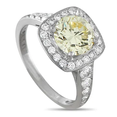 Lb Exclusive 18k White Gold 1.65ct Diamond Ring Mf40-031726 In Metallic