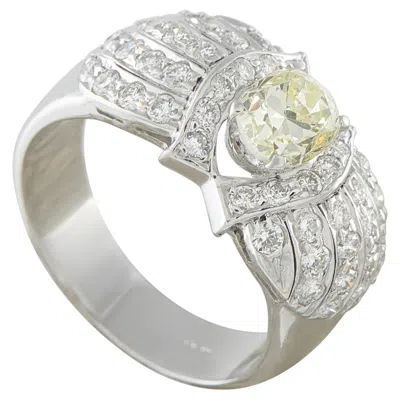 Pre-owned Lb Exclusive 18k White Gold 1.70ct Diamond Ring Mf14-062926