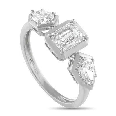 Lb Exclusive 18k White Gold 1.76ct Diamond Ring Alr-19794-1 In Metallic