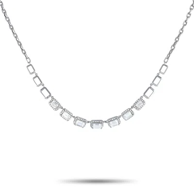 Lb Exclusive 18k White Gold 1.95ct Diamond Necklace Ank-19802