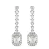 Lb Exclusive 18k White Gold 2.0 Ct Diamond Drop Earrings Aer-19796 In Silver