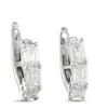 Lb Exclusive 18k White Gold 2.0 Ct Diamond Huggie Hoop Earrings Aer-19393 In Metallic