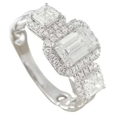 Pre-owned Lb Exclusive 18k White Gold 2.01ct Diamond Ring Alr-20065