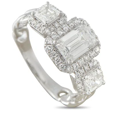 Lb Exclusive 18k White Gold 2.01ct Diamond Ring Alr-20065 In Metallic