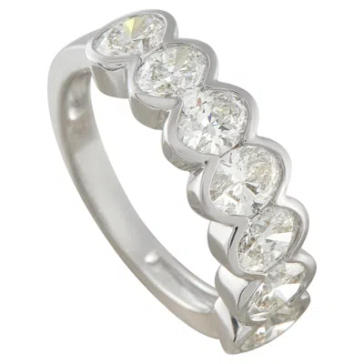 Pre-owned Lb Exclusive 18k White Gold 2.15ct Diamond Ring Alr-21052