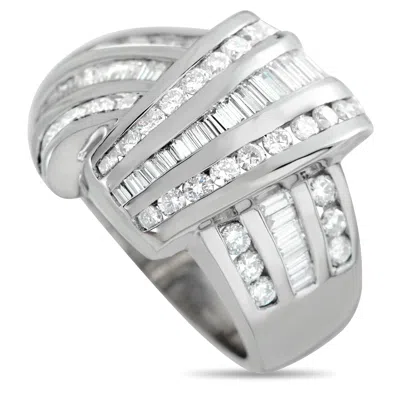Lb Exclusive 18k White Gold 2.30ct Diamond Ring Mf04-012026 In Metallic
