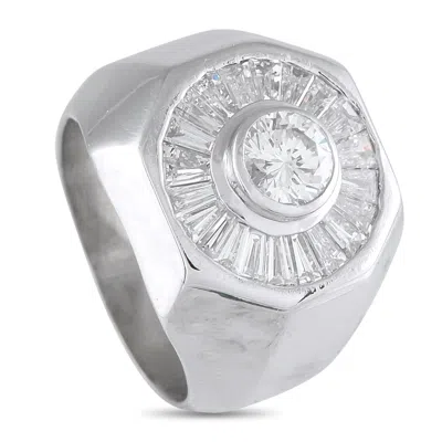 Lb Exclusive 18k White Gold 2.38ct Diamond Ring Mf02-082725 In Silver