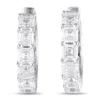 Lb Exclusive 18k White Gold 2.45ct Diamond Hoop Earrings Aer-19152 In White
