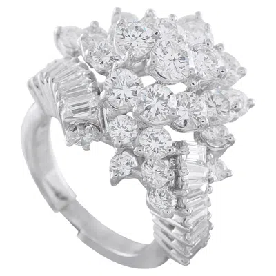 Pre-owned Lb Exclusive 18k White Gold 2.50ct Diamond Ring Mf26-050626