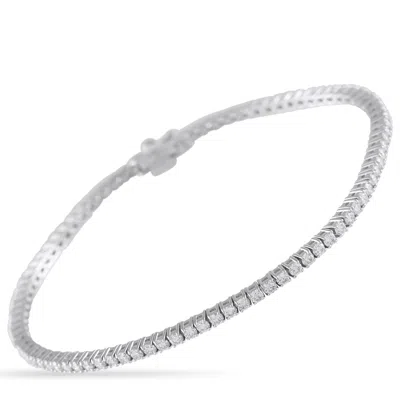 Lb Exclusive 18k White Gold 2.71ct Diamond Tennis Bracelet Mf02-081225 In Metallic