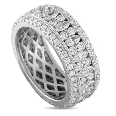 Lb Exclusive 18k White Gold 2.72ct Diamond Ring Mf-141525 In Gray