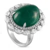 Lb Exclusive 18k White Gold 2.75ct Diamond And Emerald Ring Mf03-061725