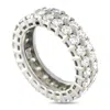 Lb Exclusive 18k White Gold 2.75ct Diamond Double Row Eternity Ring Mf14-013425 In White