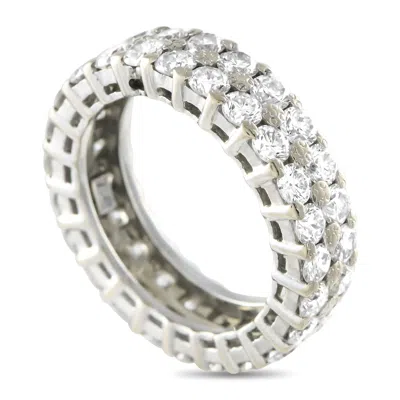 Lb Exclusive 18k White Gold 2.75ct Diamond Double Row Eternity Ring Mf14-013425