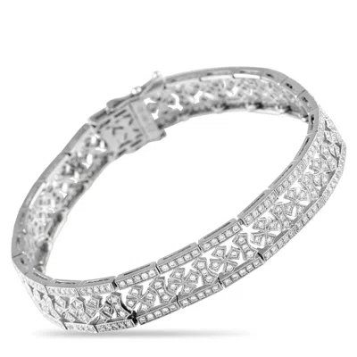 Lb Exclusive 18k White Gold 2.90ct Diamond Bracelet Mf20-090225 In Silver
