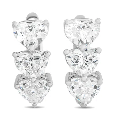 Lb Exclusive 18k White Gold 3.0ct Diamond Earrings Aer-19350-1