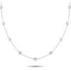 Lb Exclusive 18k White Gold 3.30ct Diamond Necklace Ank-19624-1 In Silver