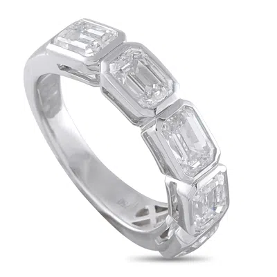Lb Exclusive 18k White Gold 3.52ct Diamond Ring Alr-18349 In Silver