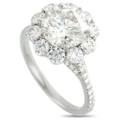 Lb Exclusive 18k White Gold 3.74ct Diamond Ring Mf54-031726 In Metallic