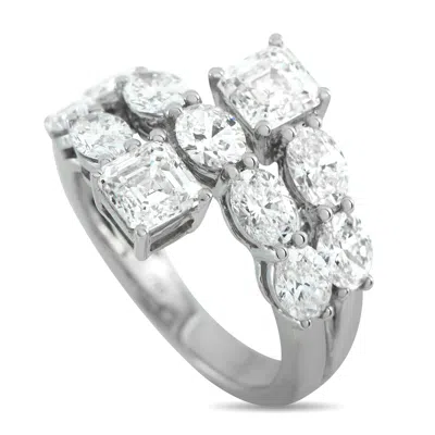 Lb Exclusive 18k White Gold 3.75ct Diamond Ring Alr-19060 In Silver