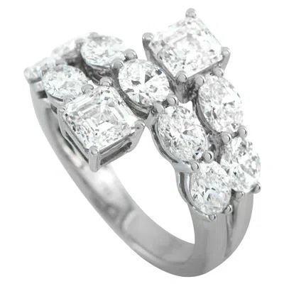Pre-owned Lb Exclusive 18k White Gold 3.75ct Diamond Ring Alr-19060