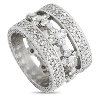 Lb Exclusive 18k White Gold 4.33ct Diamond Eternity Band Ring Mf13-051826 In Neutral