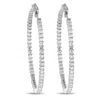 Lb Exclusive 18k White Gold 4.40ct Diamond Inside-out Hoop Earrings Aer-13964-70 In Metallic